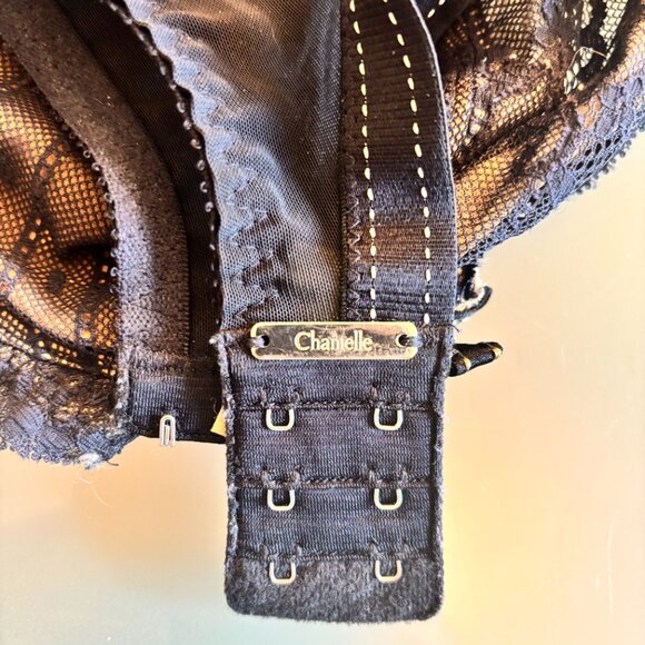 Chantelle Rive Gauche Lace Black Underwire Bra 32DDD - Picture 10 of 13